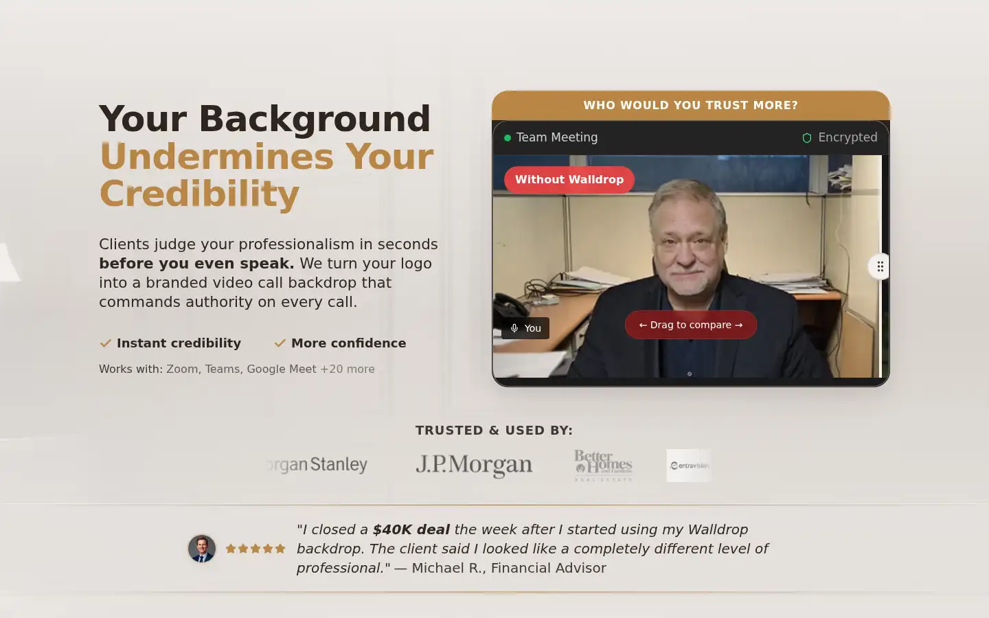 Screenshot of getwalldrop.com