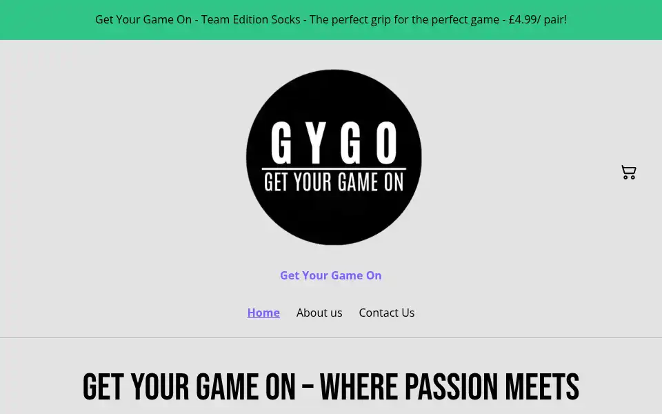 Screenshot of getyourgameon.co.uk