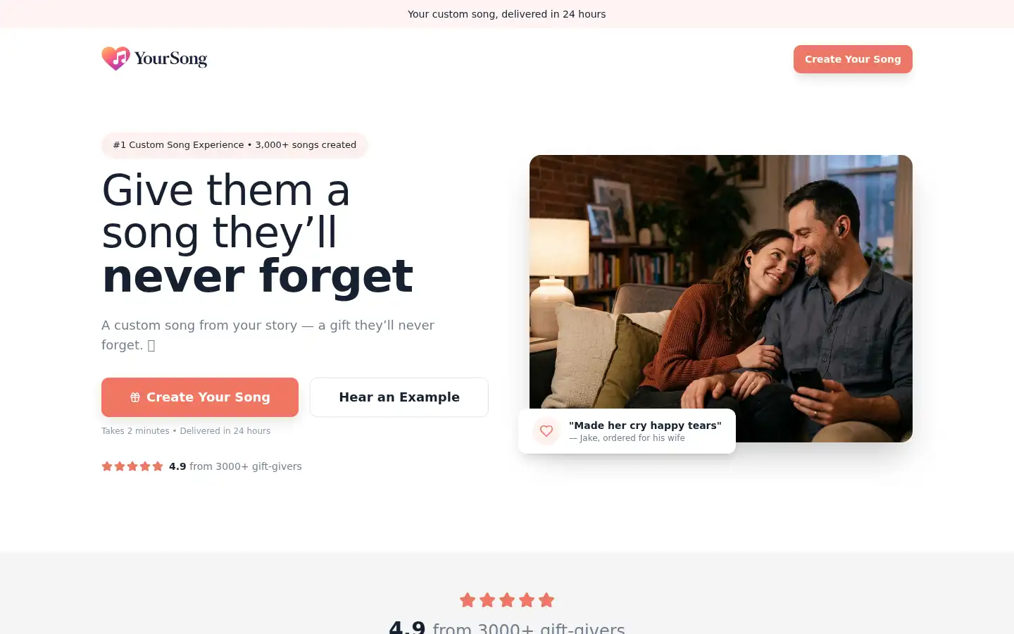 Screenshot of getyoursong.co