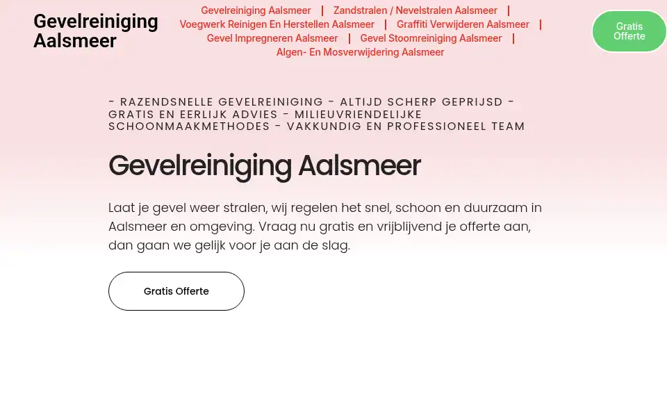 Screenshot of gevelreinigingaalsmeer.com