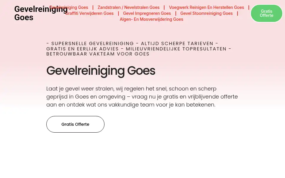 Screenshot of gevelreiniginggoes.com