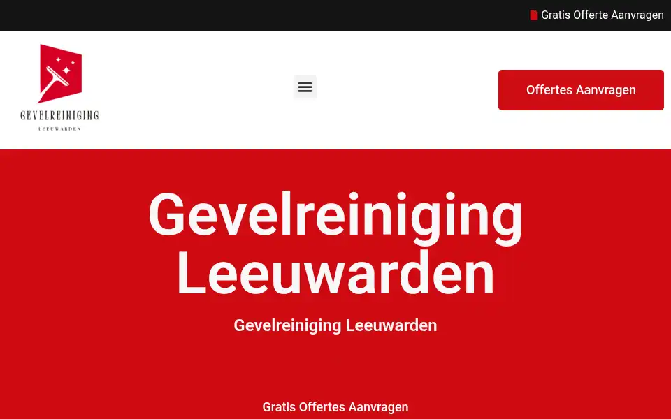 Screenshot of gevelreinigingleeuwarden.com