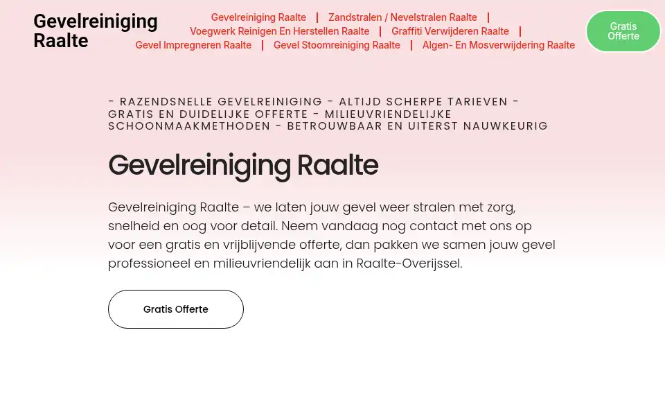 Screenshot of gevelreinigingraalte.com