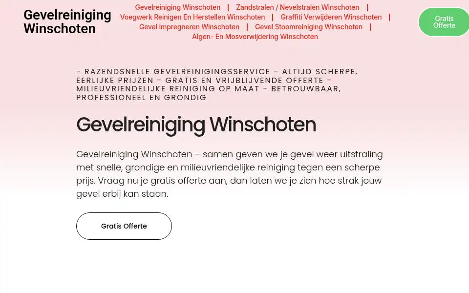 Screenshot of gevelreinigingwinschoten.com