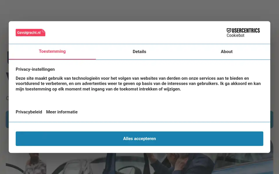 Screenshot of gevolgrecht.nl