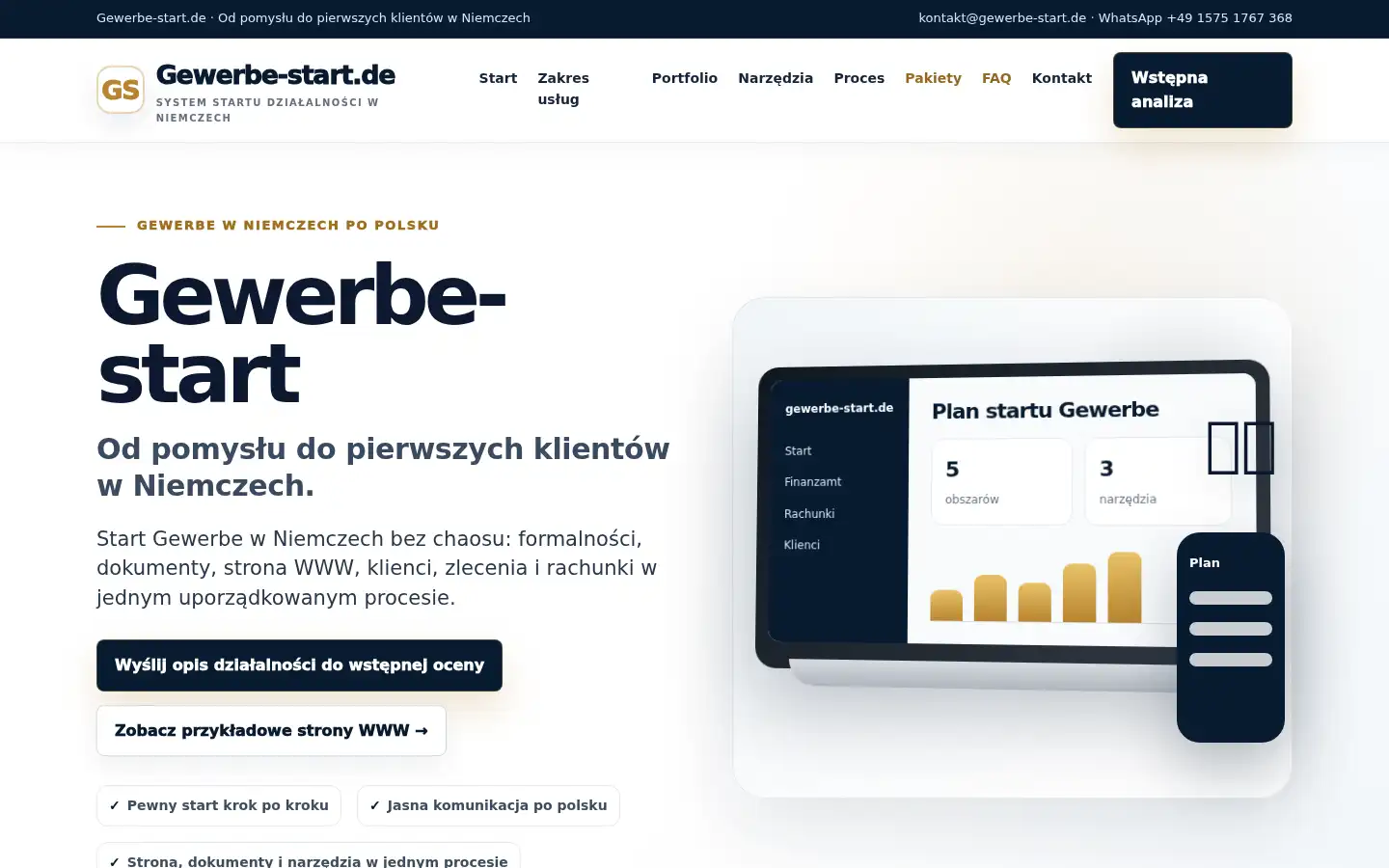 Screenshot of gewerbe-start.de