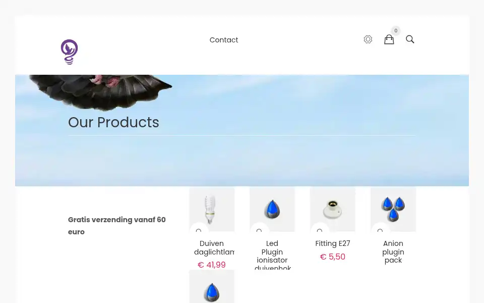 Screenshot of gezondelamp.nl