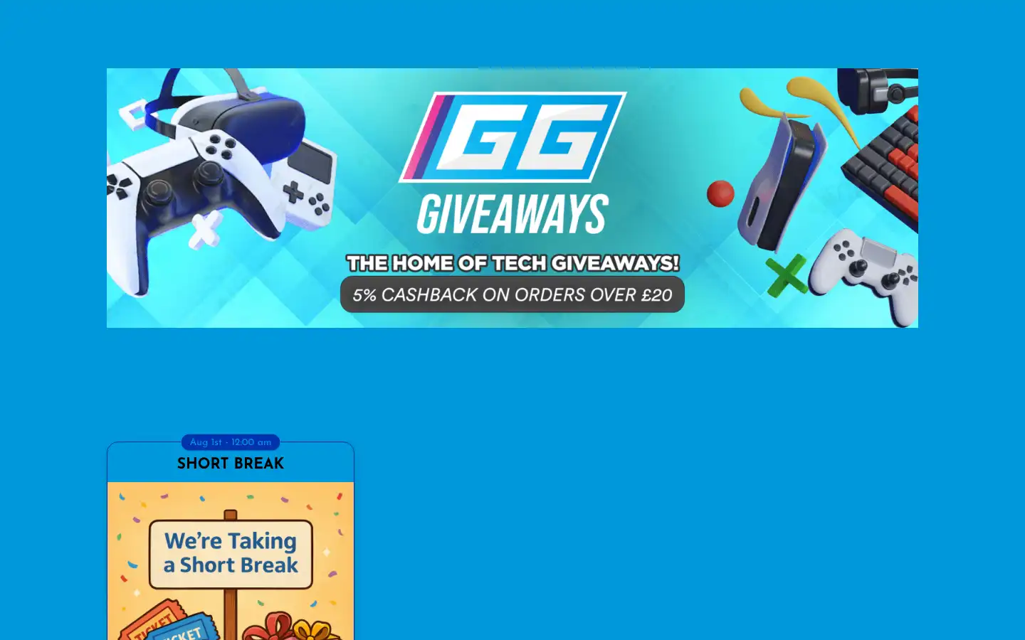 Screenshot of gggiveaways.co.uk