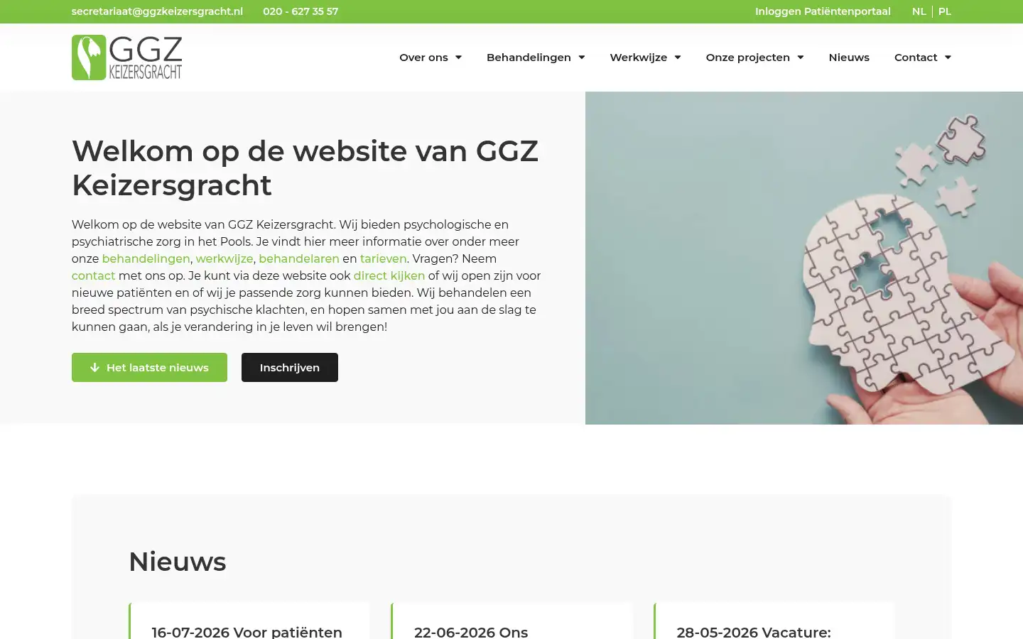 Screenshot of ggzkeizersgracht.nl