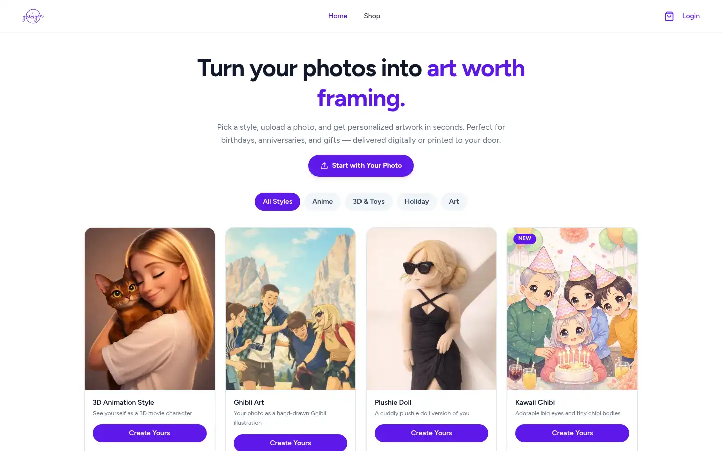 Screenshot of ghibgen.com