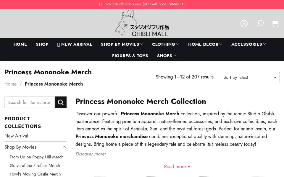Screenshot of ghiblimall.com