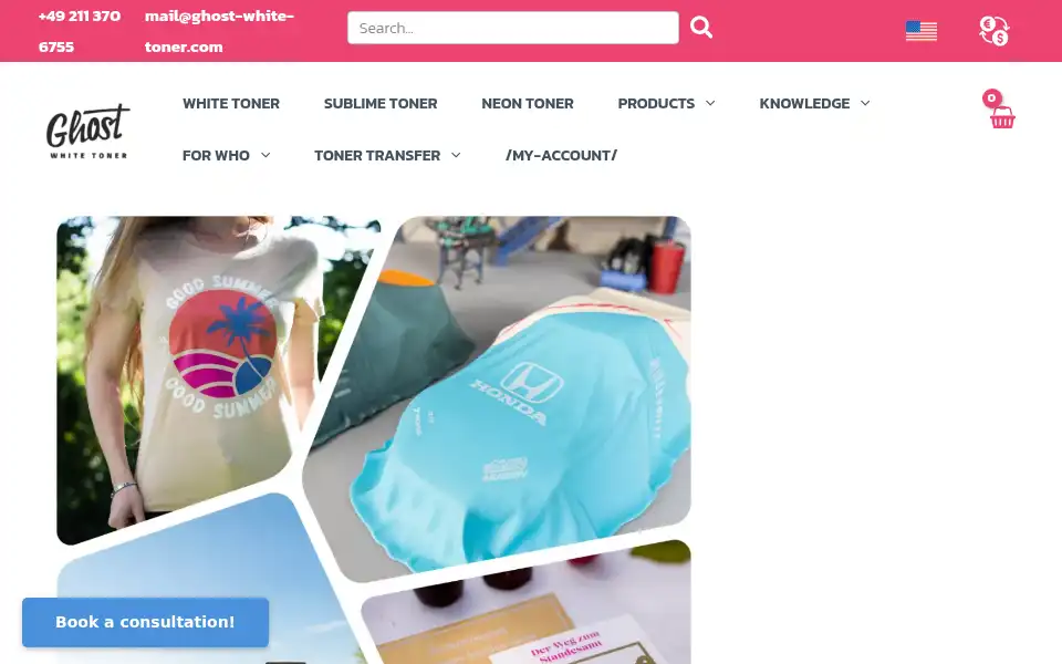 Screenshot of ghost-white-toner.com