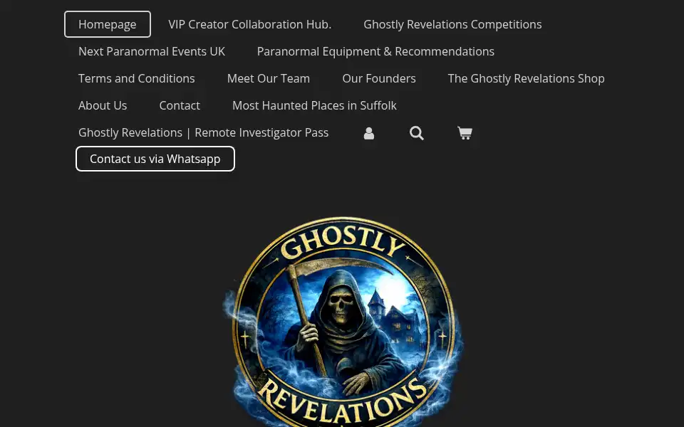 Screenshot of ghostlyrevelations.com