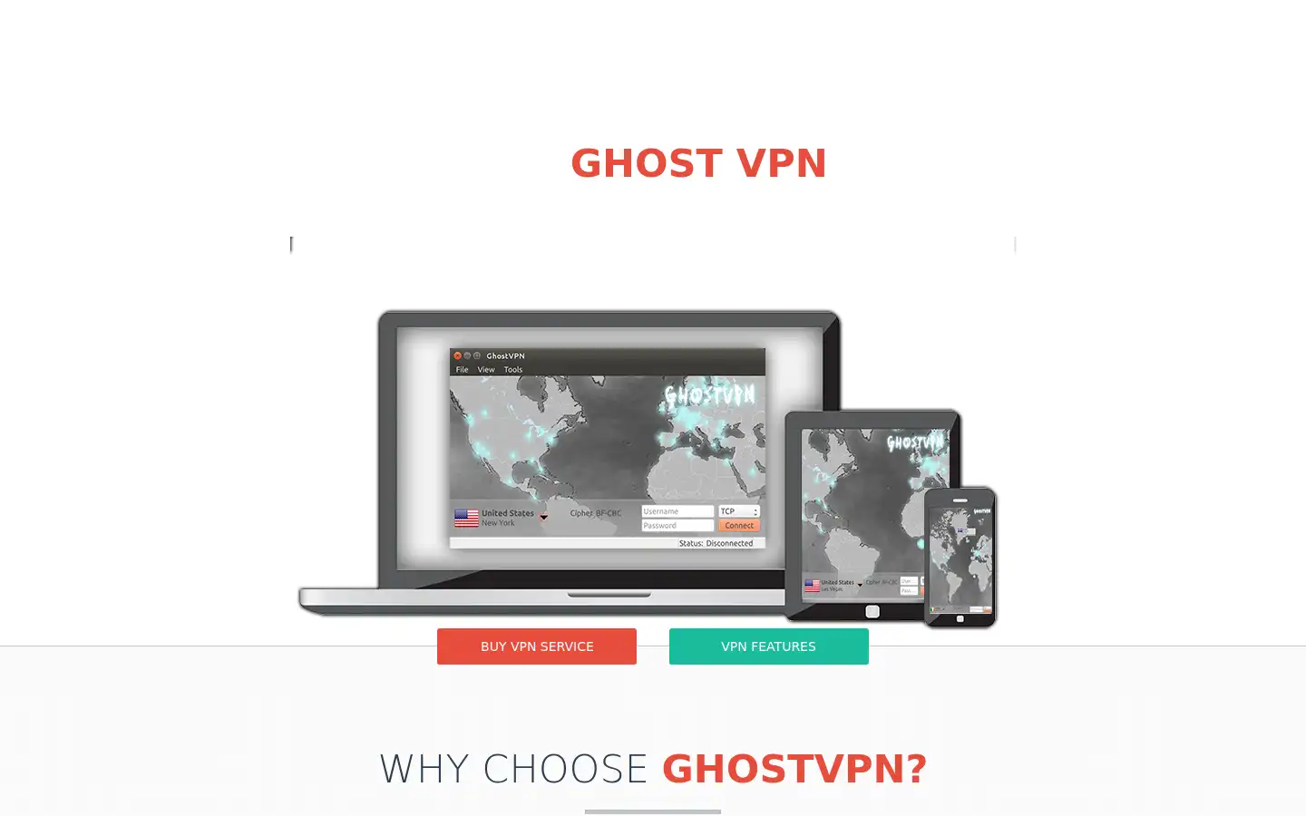 Screenshot of ghostvpn.com