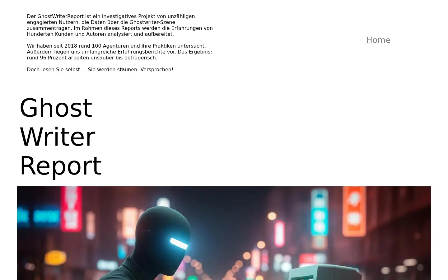Screenshot of ghostwriterreport.de