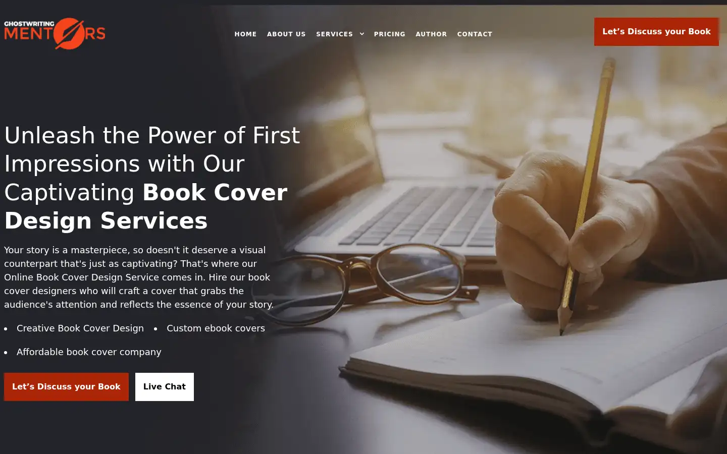Screenshot of ghostwritingmentors.com