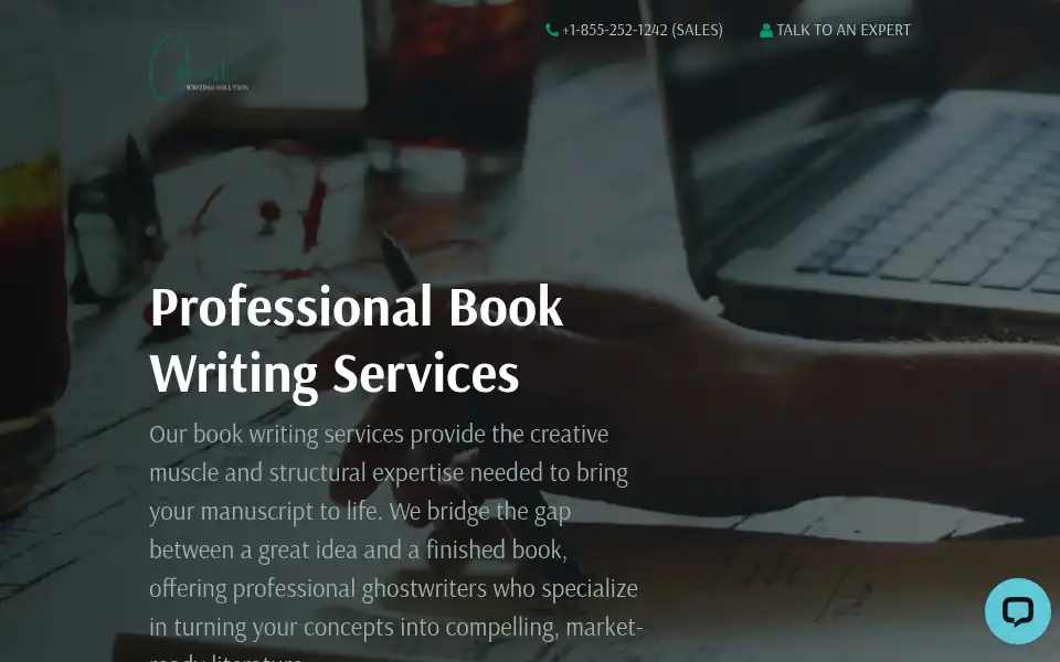 Screenshot of ghostwritingsolution.com