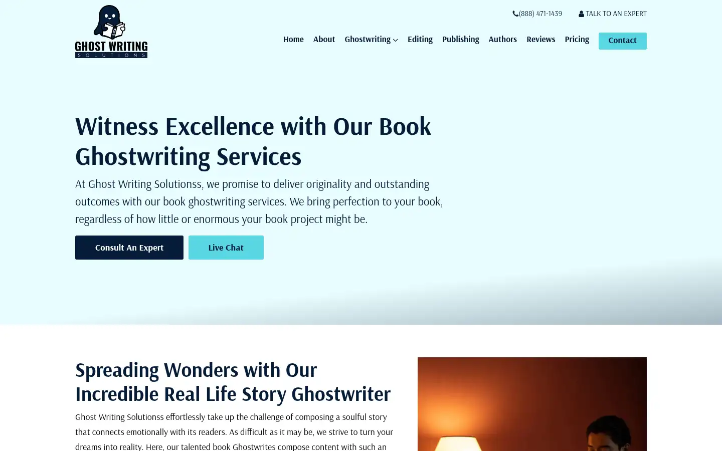 Screenshot of ghostwritingsolutions.com