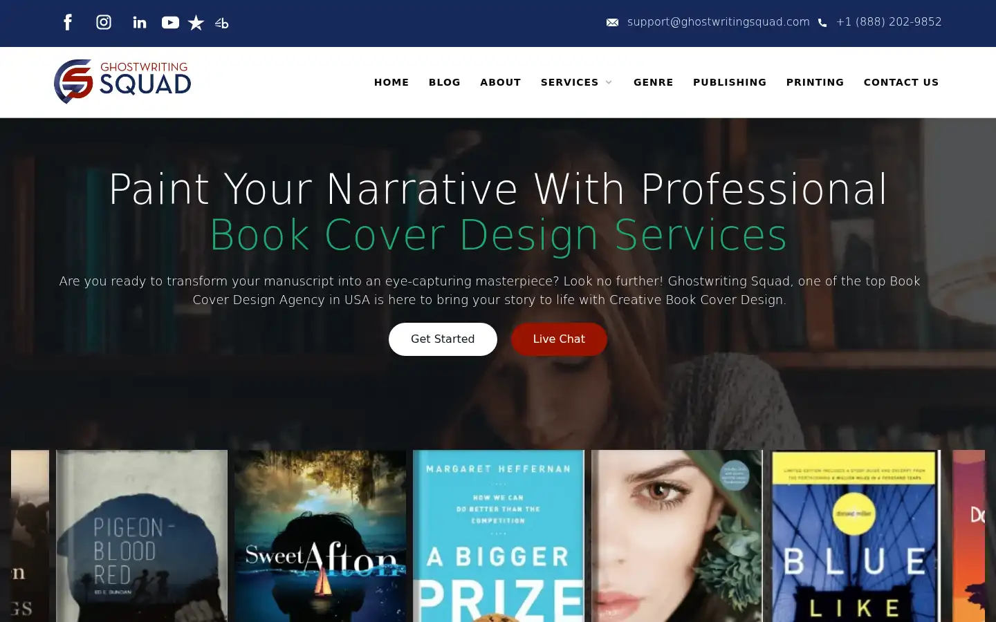 Screenshot of ghostwritingsquad.com