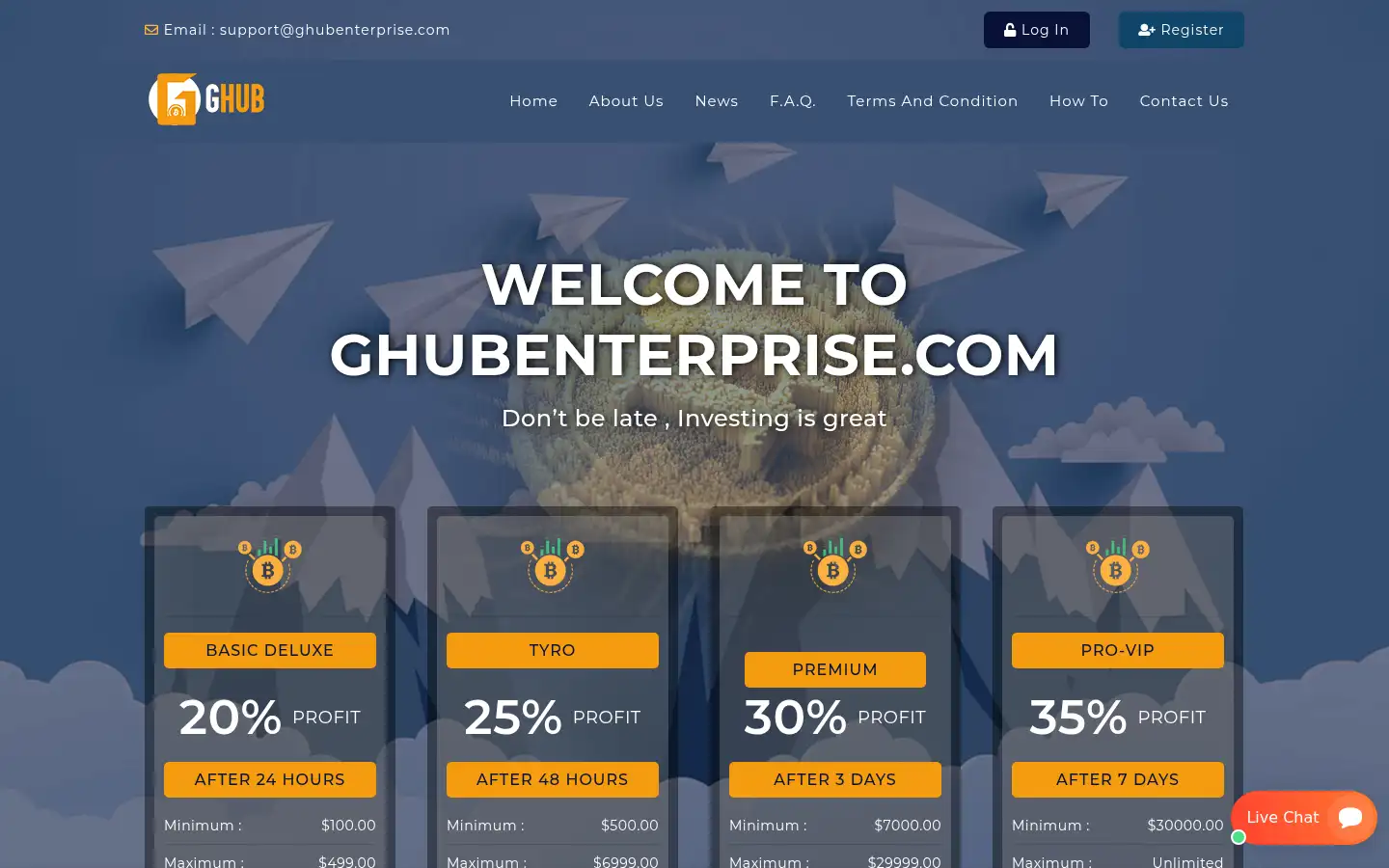 Screenshot of ghubenterprise.com
