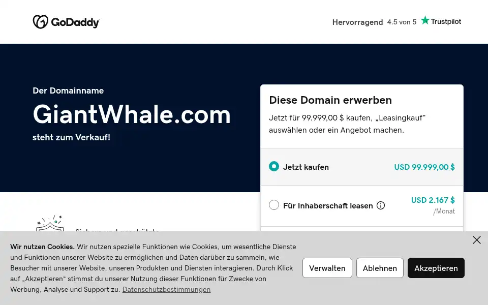Screenshot of giantwhale.com