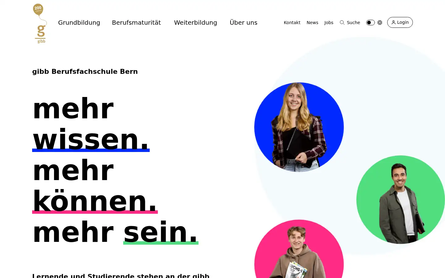 Screenshot of gibb.ch