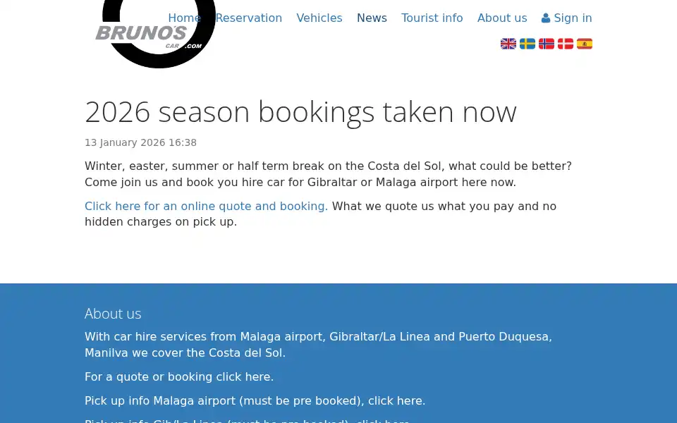 Screenshot of gibraltarrentacar.com
