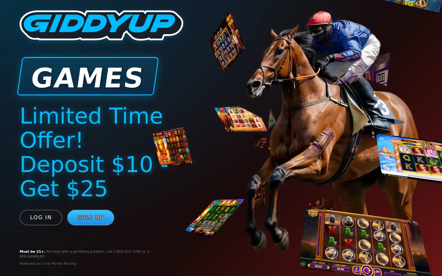 Screenshot of giddyup.us