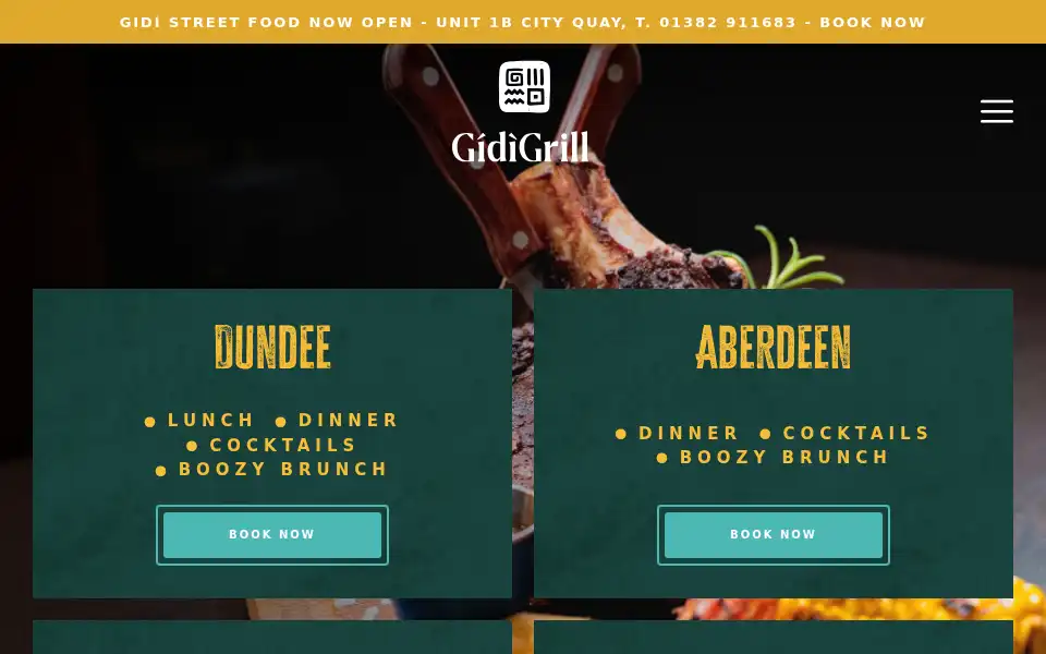 Screenshot of gidigrill.com