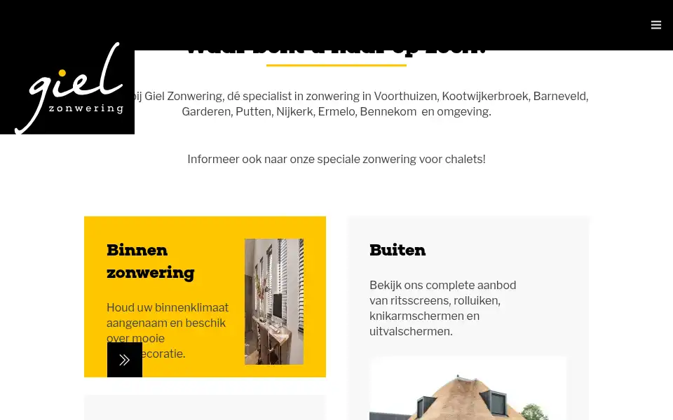 Screenshot of gielzonwering.nl