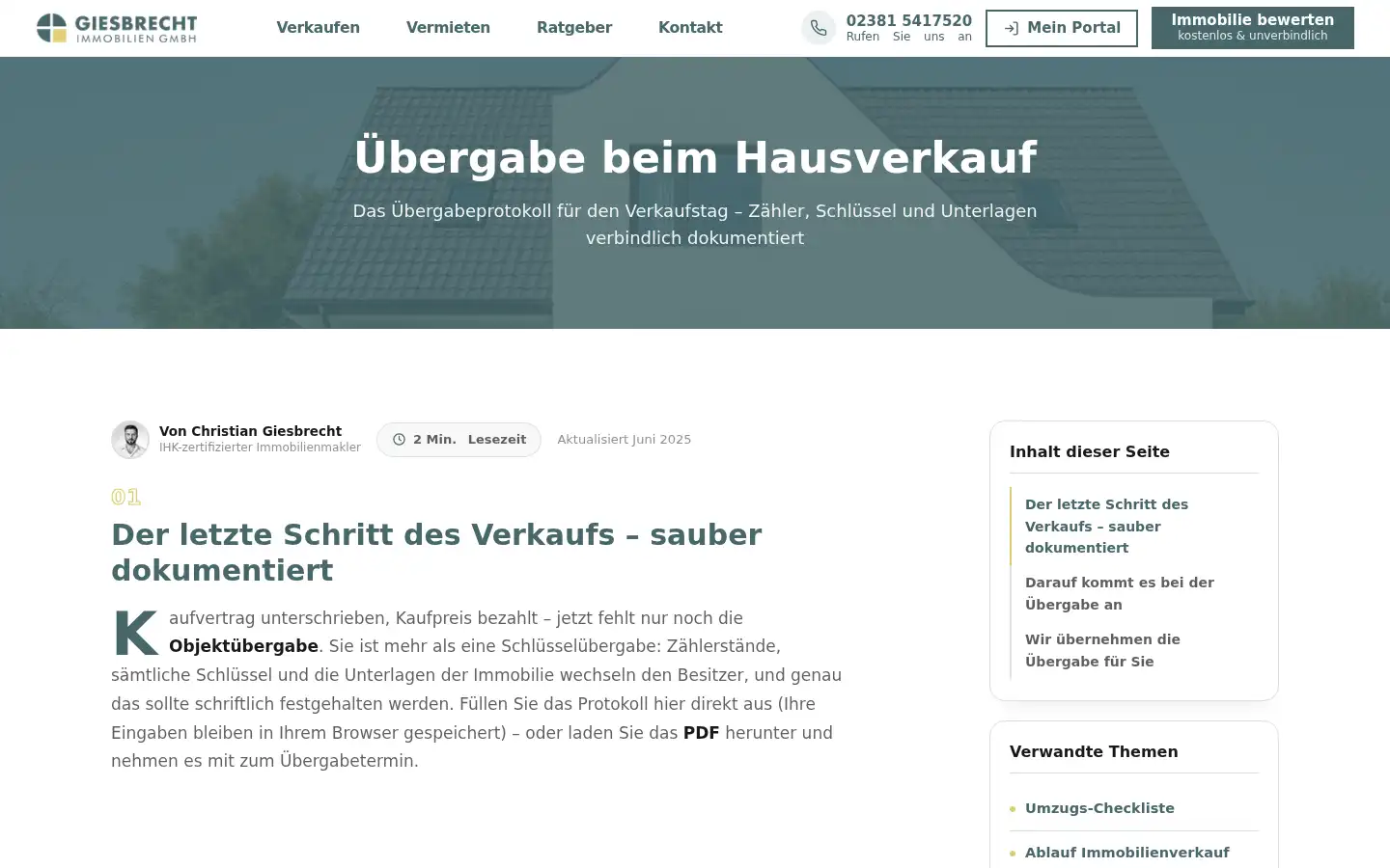 Screenshot of giesbrecht-immo.de
