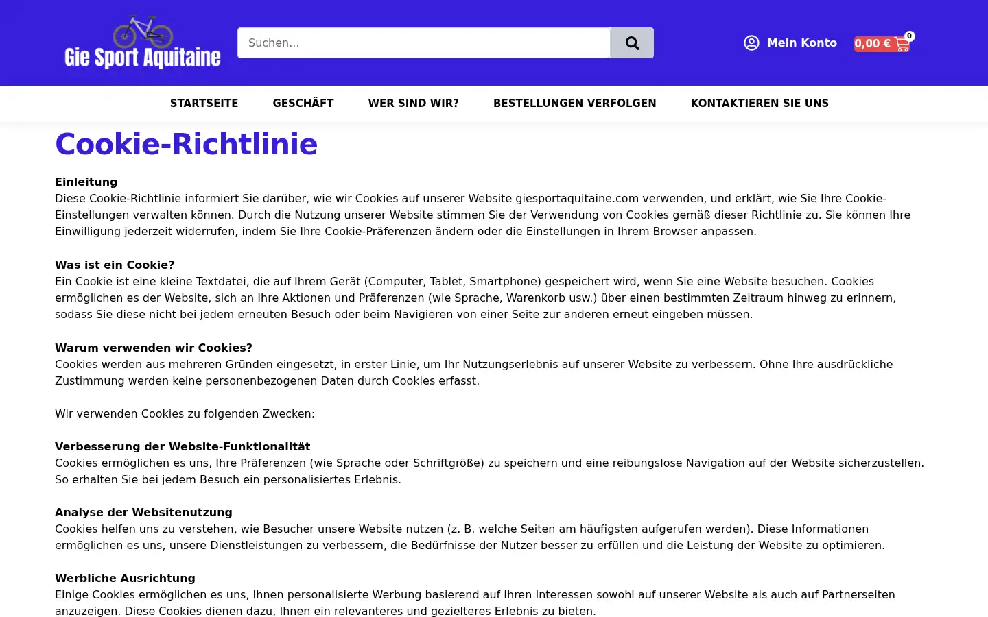 Screenshot of giesportaquitaine.com