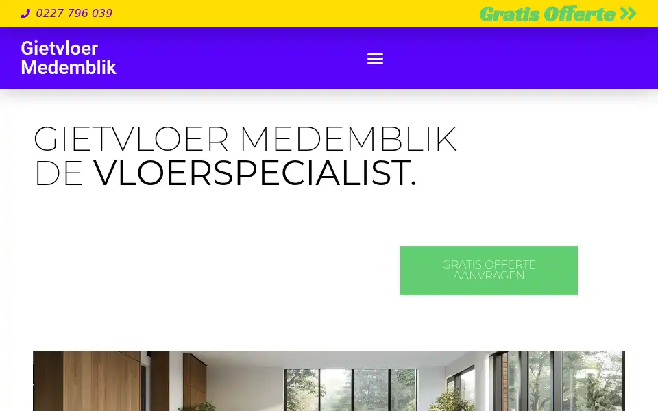 Screenshot of gietvloermedemblik.com