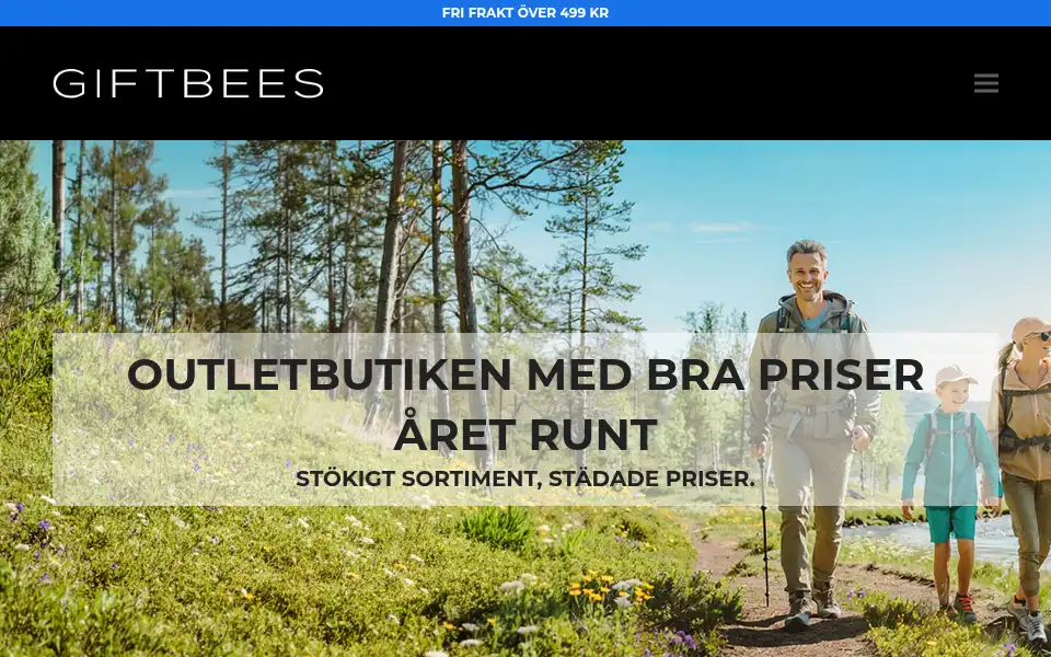 Screenshot of giftbees.se