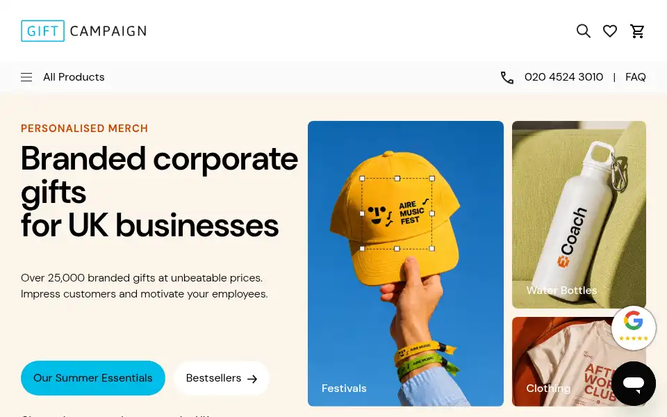 Screenshot of giftcampaign.co.uk