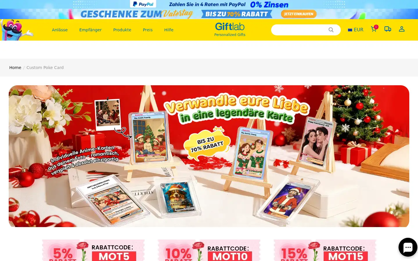 Screenshot of giftlab.de