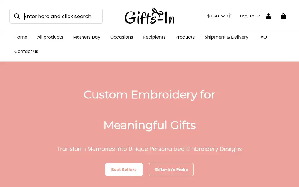 Screenshot of gifts-in.com