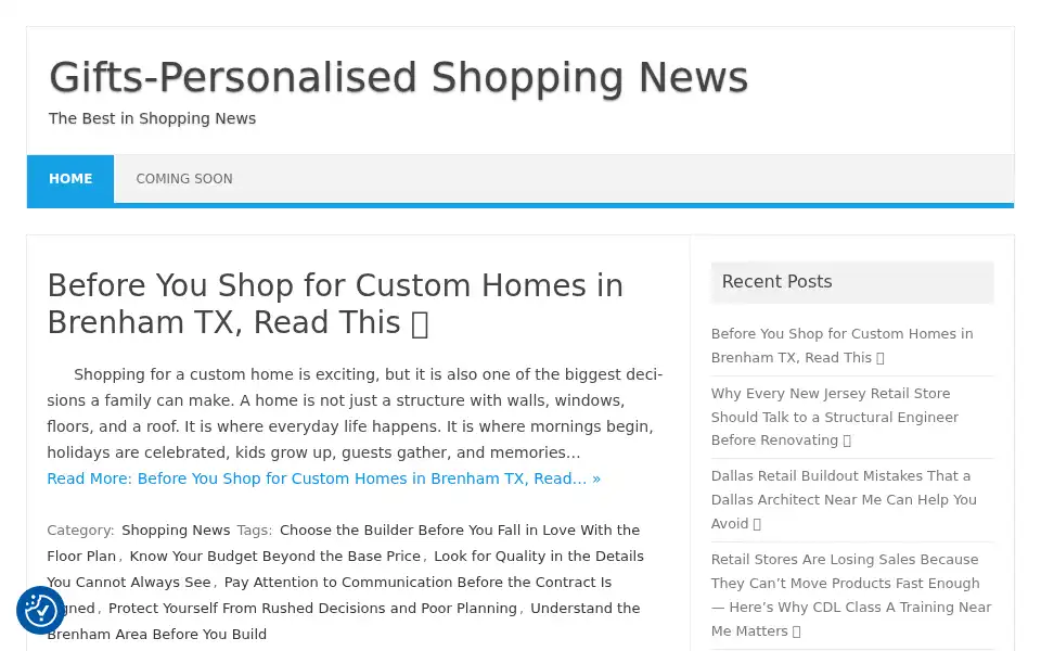 Screenshot of gifts-personalised.com