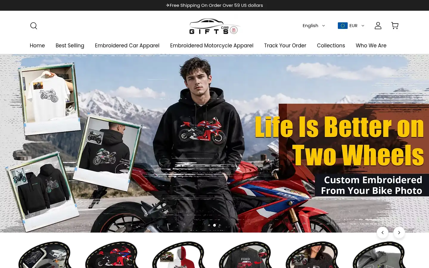 Screenshot of giftscar.com