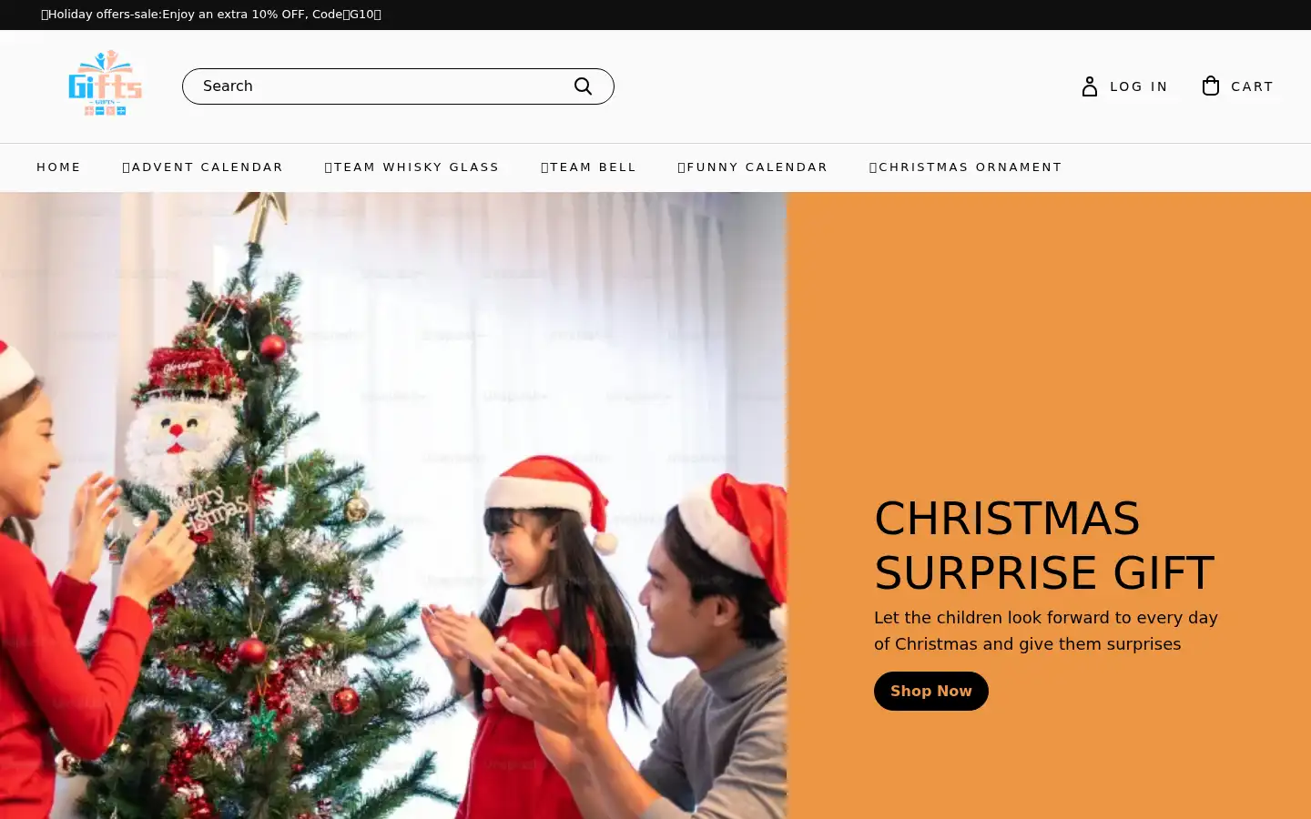 Screenshot of giftsur.com