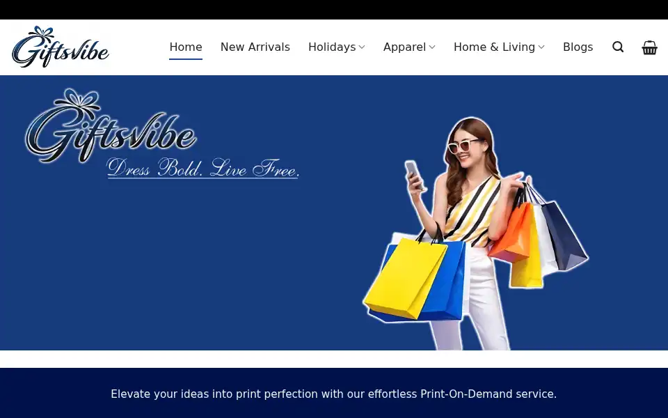 Screenshot of giftsvibe.com