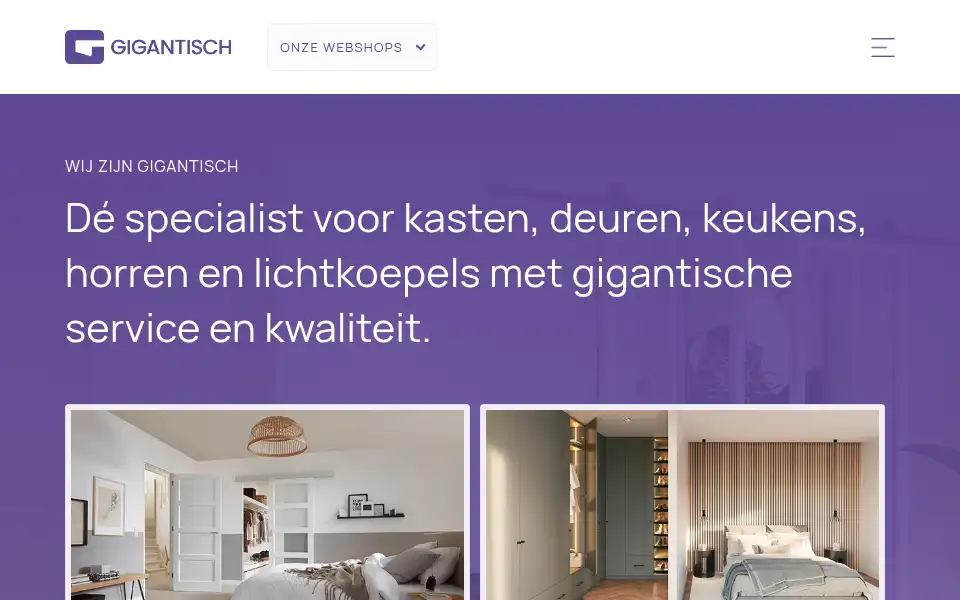 Screenshot of gigantisch.nl