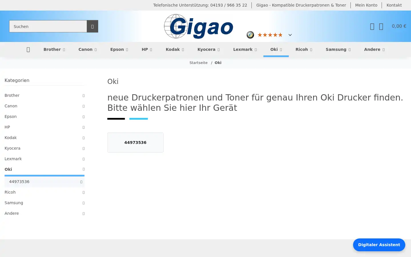 Screenshot of gigao.de