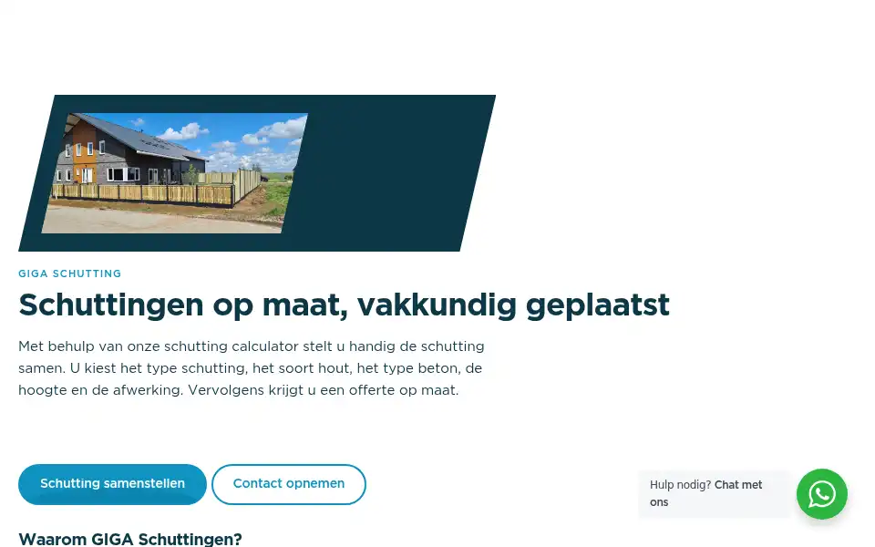 Screenshot of gigaschutting.nl