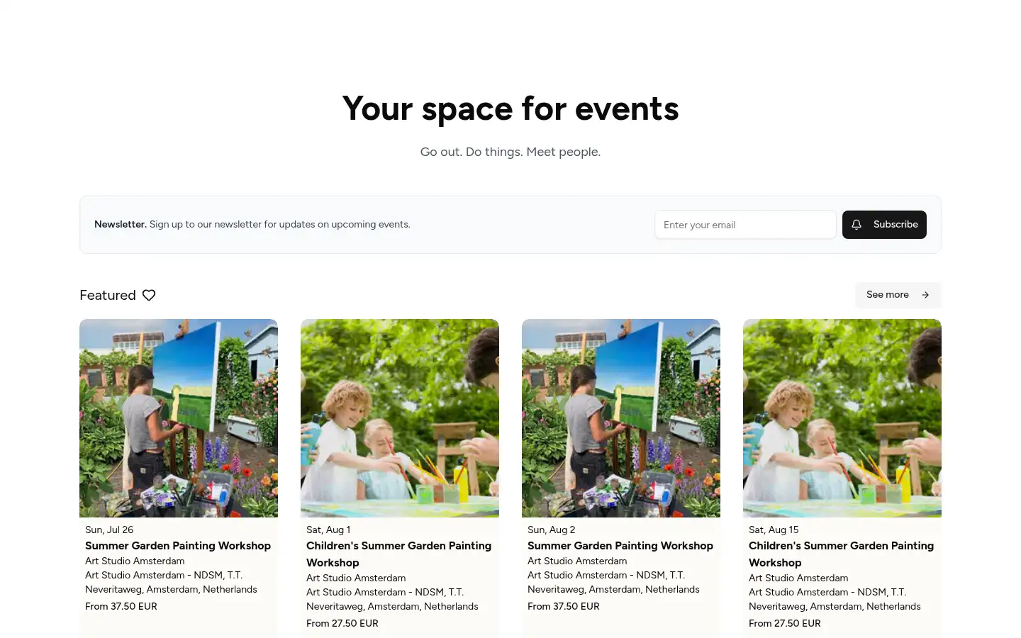 Screenshot of gigb.ee
