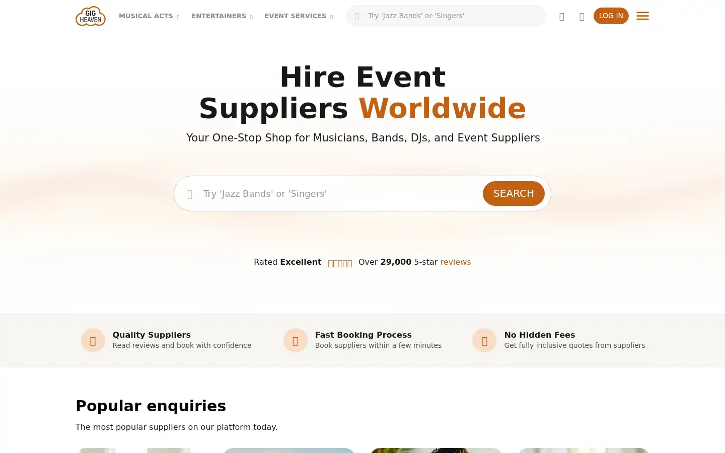Screenshot of gigheaven.com