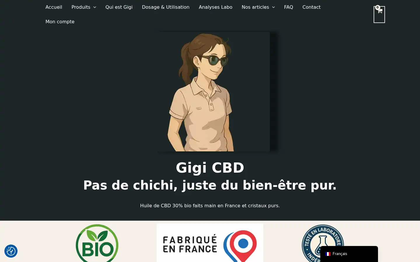 Screenshot of gigi-cbd.com