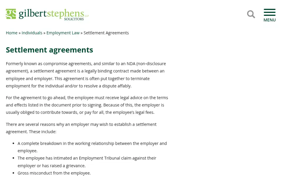 Screenshot of gilbertstephens.co.uk