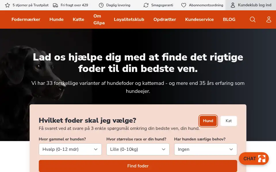 Screenshot of gilpa.dk