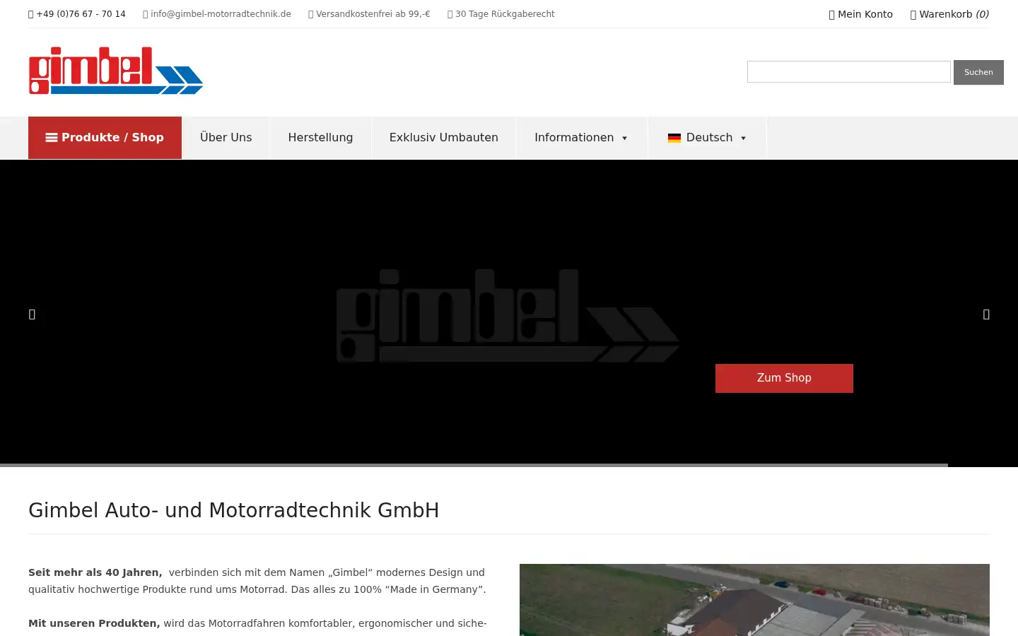 Screenshot of gimbel-motorradtechnik.de